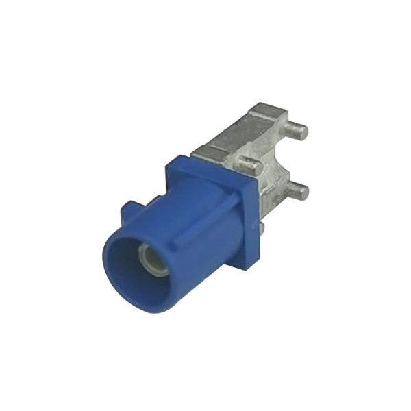 Cheap Low Profile FAKRA Connector C Coding Blue Color 90 Degree Plug For PCB Mount for sale