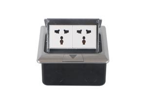 Built - In Pop Up Floor Outlet With Double Positions India International Type Socket