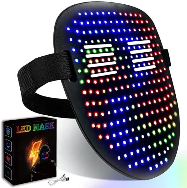Cheap Gesture Control LED Face Mask With 50 Pattern Display Face Transforming for sale