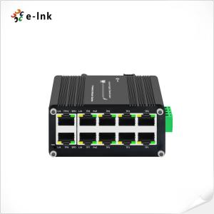 China Mini Industrial Gigabit Ethernet PoE Switch 10 Port 10/100/1000M 48V DC DIN-Rail on sale