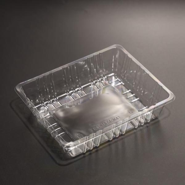 Cheap Stackable BPA Free Plastic Food Tray PET Eco Friendly Disposable Tray With Sealing Lid for sale