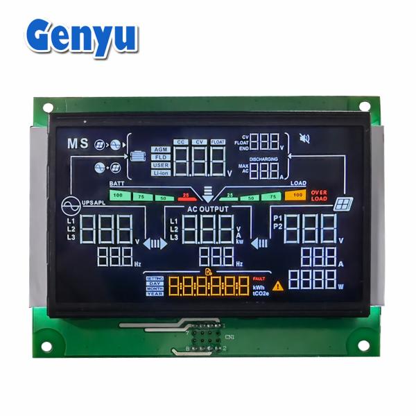 Cheap Custom Segment LCD Display 4.3 Inch VA Black Screen White Backlight 5.0V for sale