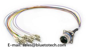 China Field tactical use RRU BBU Waterproof J599 MPO-LC 900μm Single Mode Patch Cord 0.9mm on sale