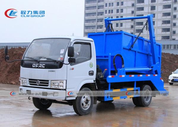 Cheap Dongfeng HOWO 4X2 4M3 5M3 Skip Loader Swing Arm Garbage Truck for sale