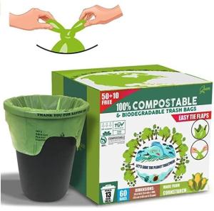 China 100% BIODEGRADABLE COMPOSTABLE TRASH BAGS,Biodegradable Compostable Trash, Eco-friendly Plant-Based Recycled Trash Ba on sale