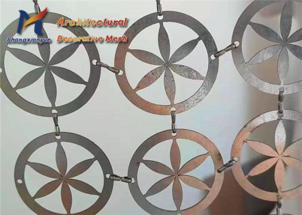 Cheap Special Flower Pattern Design Metal Mesh Curtain For Partitions for sale