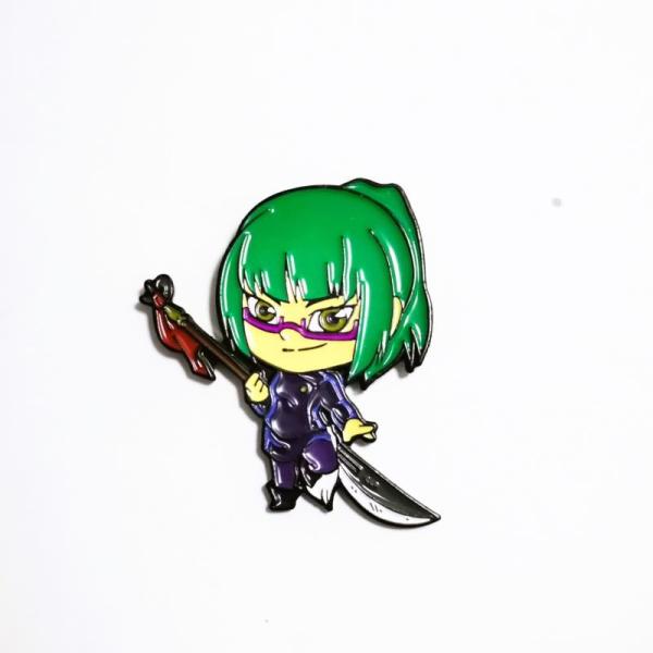 Cheap Custom Dyed Black Metal Soft Enamel Lapel Pins Stamped With Ninja Design for sale