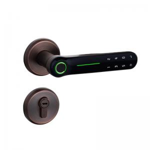 Best Glomarket Tuya Simple Design Indoor Smart Fingerprint Door Lock Password Handle Smart Door Lock wholesale