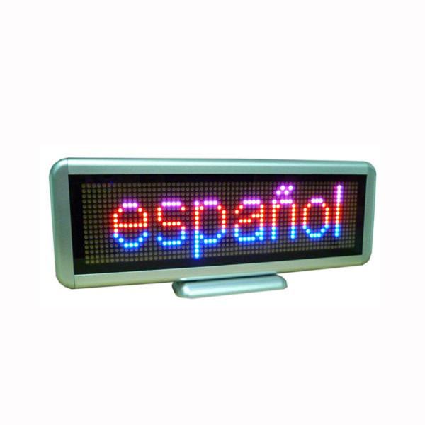 Cheap Red/Blue/Pink Messsage LED display Moving Scrolling Programmable Sign Rechargeable C1664RB for sale
