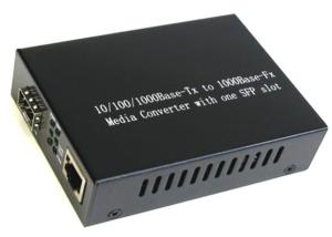China Fast Ethernet Media Converter 1000Mbps with 1 SFP Slot and 1 Ethernet Port on sale