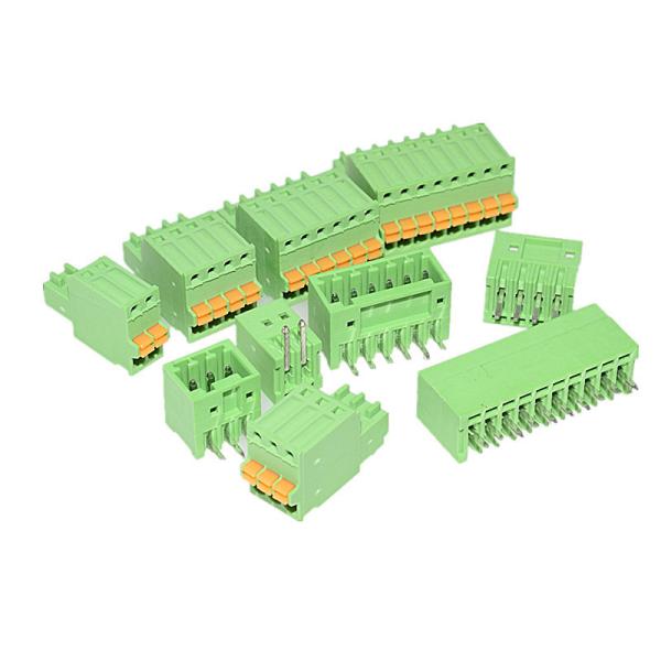 Cheap 2.50mm Pitch Screwless Spring Crimping Pluggable PCB Terminal Blocks for sale