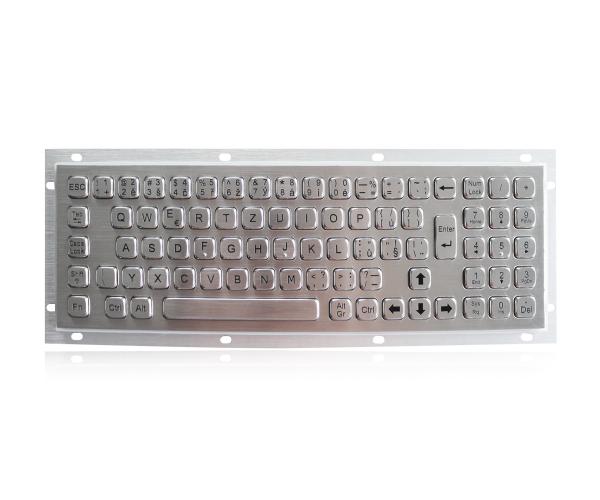 Cheap 79 Keys Mini Stainless Steel Metal Kiosk Keyboard With Numeric Keypad for sale