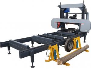 China 22HP-27HP Wood Portable Sawmill With Hydraulic Log Loading Arm on sale