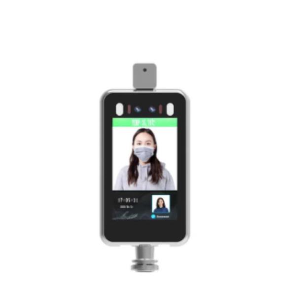 Cheap 2MP Temperature Face Recognition Biometric System Vertical Pass Management for sale