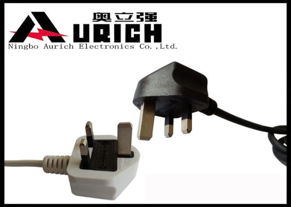 Cheap UK Approval 3 Prong Computer Power Cord  , British Power Cable BS 1363 Standard for sale