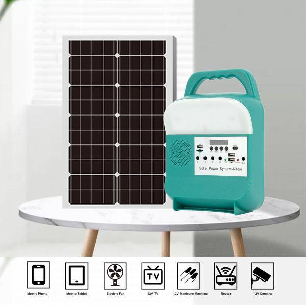Cheap Power Supply 12V Portable Solar Home Generator With Radio Solar Energy Light for sale