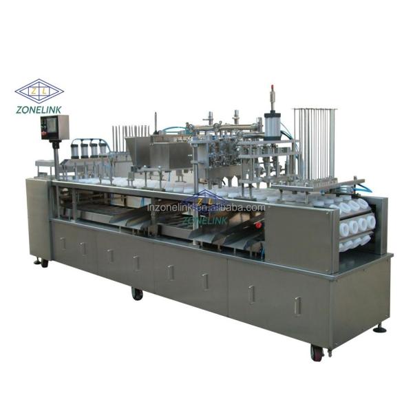 Cheap Automatic Linear Litchi Plastic Cup Filling Sealing Machine for Water Juice Ice Cream for sale