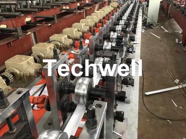 Cheap PLC Frequency Control PU Foam Roller Shutter Slat Machine With Guiding Column Forming Frame Structure for sale