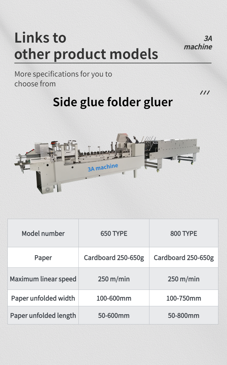 Condition CQT 900YG-2 Mini Folder Gluer for Bottom Lock Gluing of Box Expanded Boxes