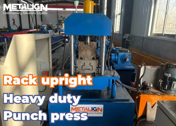 Cheap Size Auto Change Rack Upright Roll Forming Machine 15m/Min 80mm Shaft Diameter for sale