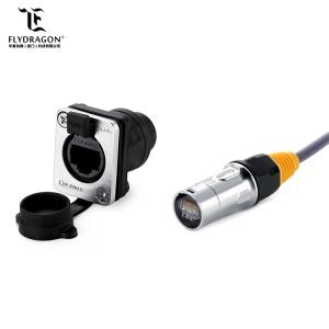 China IP65 waterproof amp CAT6 RJ45 Panel Mount Socket Ethernet Connector on sale