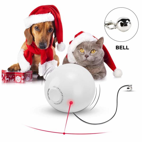 Cheap Smart Interactive Cat Toys Ball With Bell Automatic Self Rotating Built In LED Light for sale