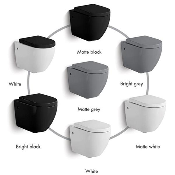 Cheap Elongated Wall Hung Toilet Adjustable Height And Soft Closing Seat for sale