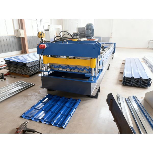 Cheap High Precision Roof Tile Roll Forming Machine with 0.3-0.8mm Material Thickness and 15-20m/min Forming Speed for sale