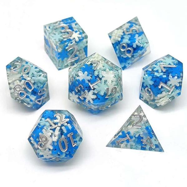 Cheap Sturdy Practical Clear Resin Dice , Wear Resistant Sharp Edge RPG Dice for sale
