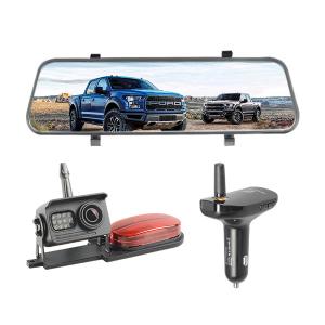 China 10 Touch Screen Rear View Mirror Dash Camera Car Charger Receiver on sale