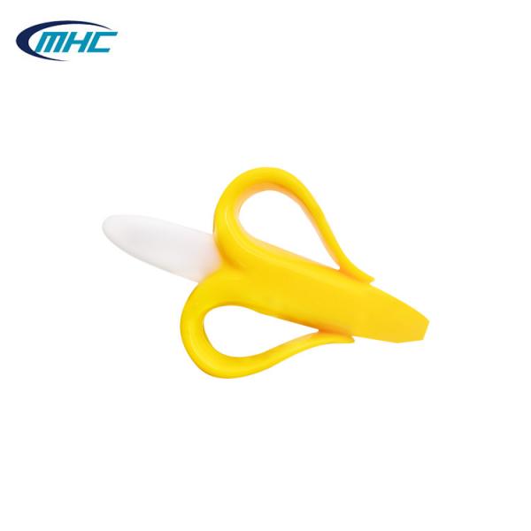 Cheap Non Toxic Silicone Baby Teether Soft Banana Toothbrush Teether Customized for sale