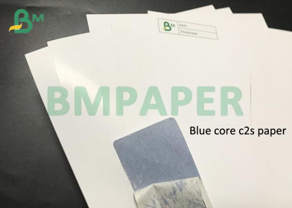 Cheap 250G 350G Black Core / Blue Core C2S Gloss Cardboard for Playing Scratch Card for sale
