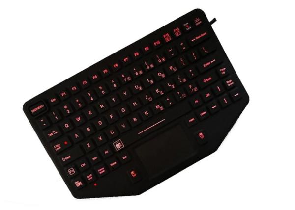 Cheap FCC USB Rugged Silicone Panel Keyboard Track Pad Mounted for sale