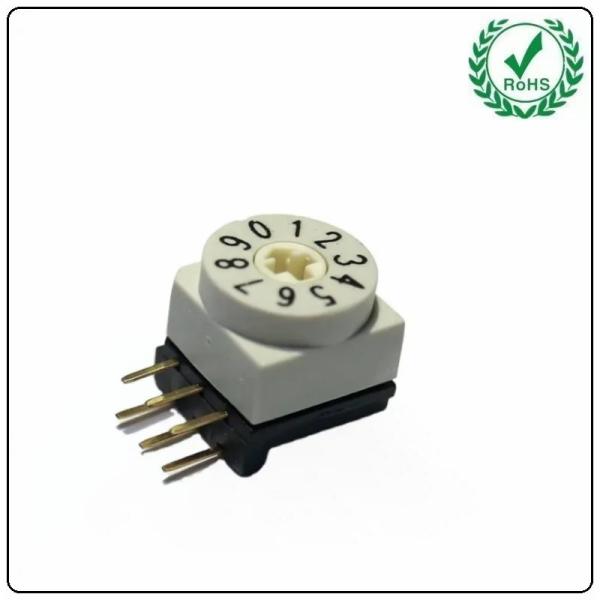 Cheap Customized Coding Rotary Switch Mini 10mm * 10mm  50VDC for sale