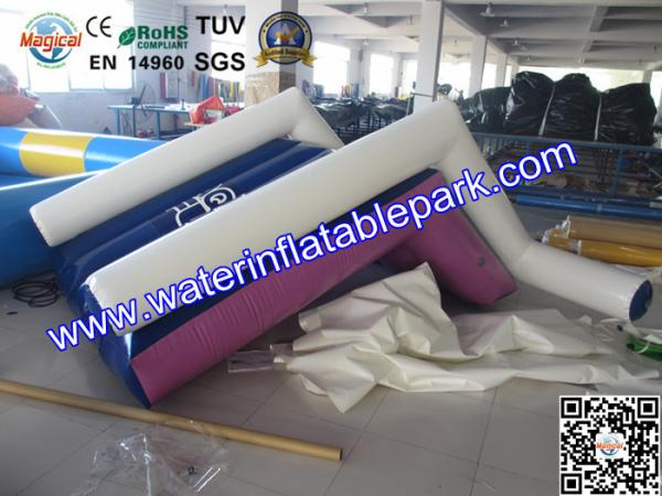 Cheap Water Park Pool Floating Inflatable Water Slide / Airtight Floating Slide for sale