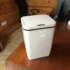 Best 12 Litre Automatic Trash Cans Touchless Rectangular Shape Open Top Structure wholesale