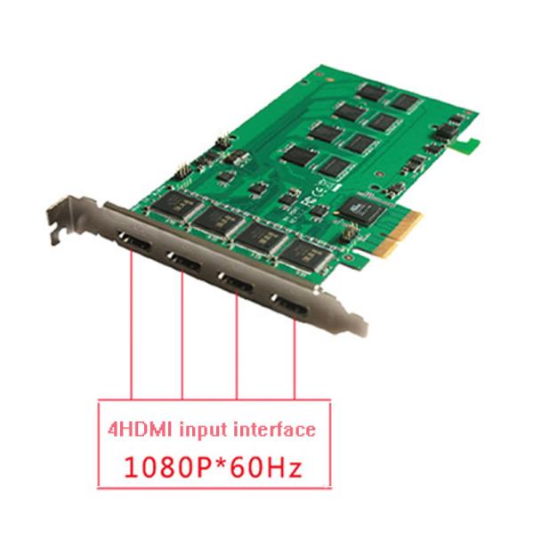Cheap HD MIx4 Video Capture Card for PCIe with HTTP/RTMP/RTSP Video Output and Streaming for sale
