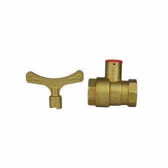 Cheap INOB300 Standard Brass Ball Valves Bore Key Handle 1/2in - 3/4in Female Thread Lock Ball Valve for sale
