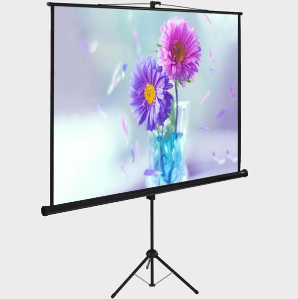 Cheap Adjustable Outdoor Projector Screen Matte White Tripod 1:1 Format for sale
