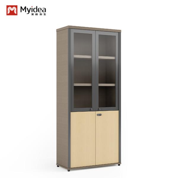 IP40 Rated Glass Door Filing Cabinet with Password Lock and Customizable