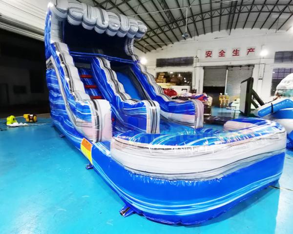 Cheap 1000D Playground Inflatable Water Slide Customized Size for sale