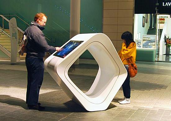 Cheap Full HD Interactive Touch Screen Kiosk / Multi Touch Screen Kiosk For Wayfinding for sale
