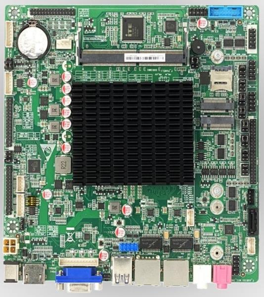 Cheap Intel J6412CPU Mini ITX Thin Motherboard 2LAN 6COM 8USB for sale