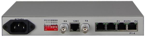 Cheap Mini type pcm multiplexer 4POTS over E1 MUX ,FXO and FXS port, EM2/4 audio interface， 4Voice Multiplexer for sale