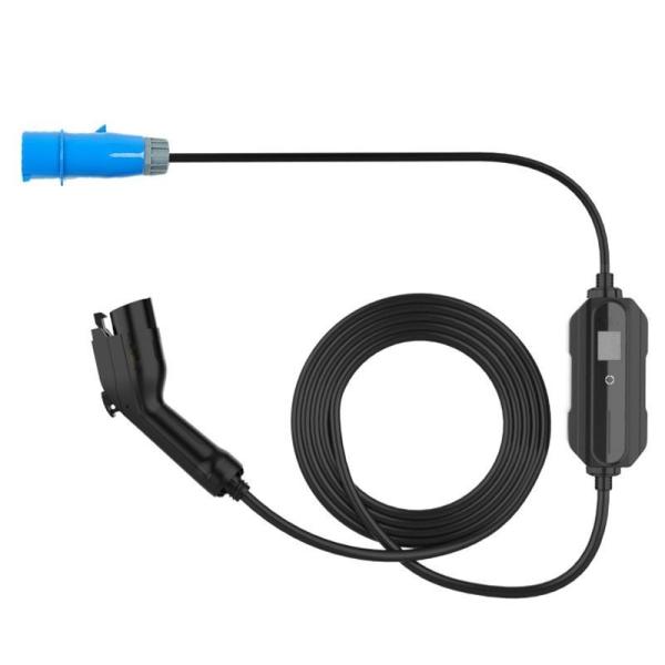 Cheap 32A 1 Phase 7.4 KW Portable EV Charger Type 1 With LCD Screen for sale