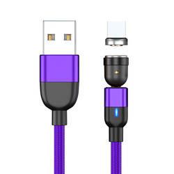 China 3A USB Magnetic Charging Cable 540 Degree Rotating 3 In 1 L Shape Or Straight Type C on sale