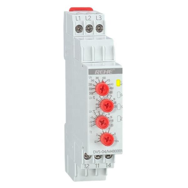 Cheap DV5-04 3 phase Over Voltage and Under Voltage Device Phase Loss Sensor Relay Voltage Control 1SPDT for sale