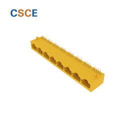 China 1 X 8 Right Angle RJ45 Modular Jack RJ45 PCB Mount Jack For Communication on sale