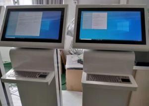 China White color Infrared Touch screen kiosk 21.5 Inch 1920*1080 resolution build in pc with metal keyboard on sale