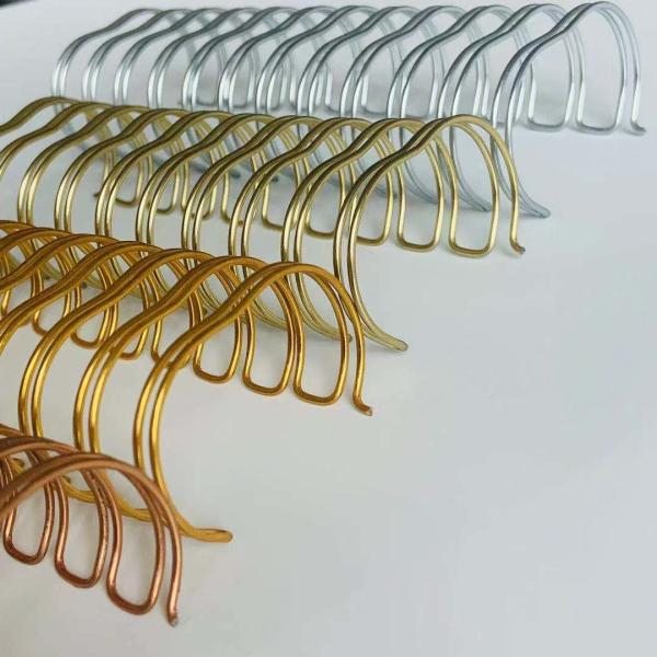 Cheap 2:1 Pitch ID 44mm Metal Twin Loop Binding Wire For Notebook for sale